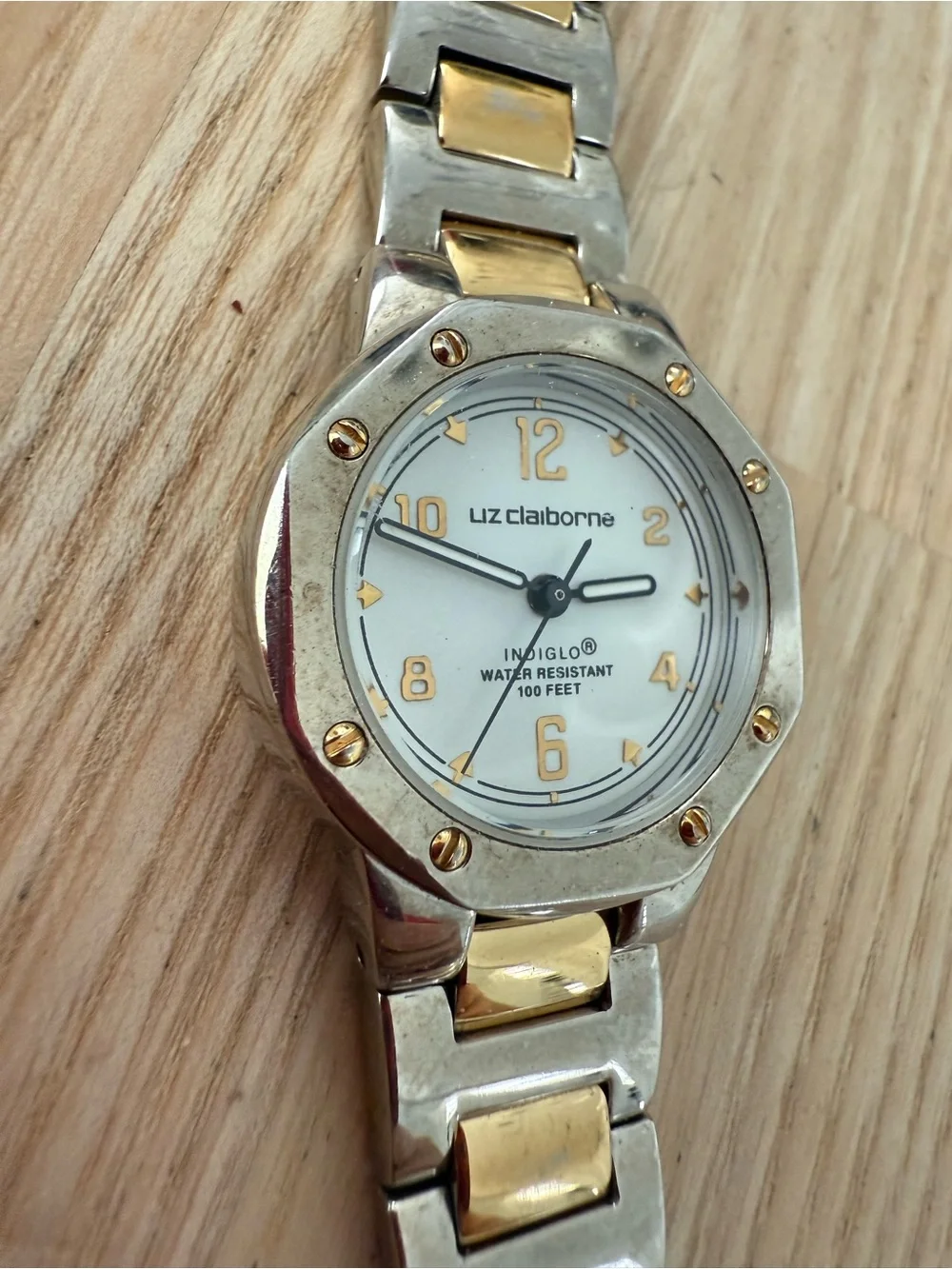 Liz Claiborne ladies two toned watch NEW BATTERY